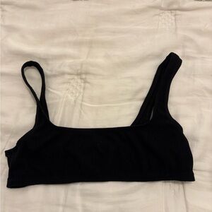 WeWoreWhat Black Ribbed Bandeau